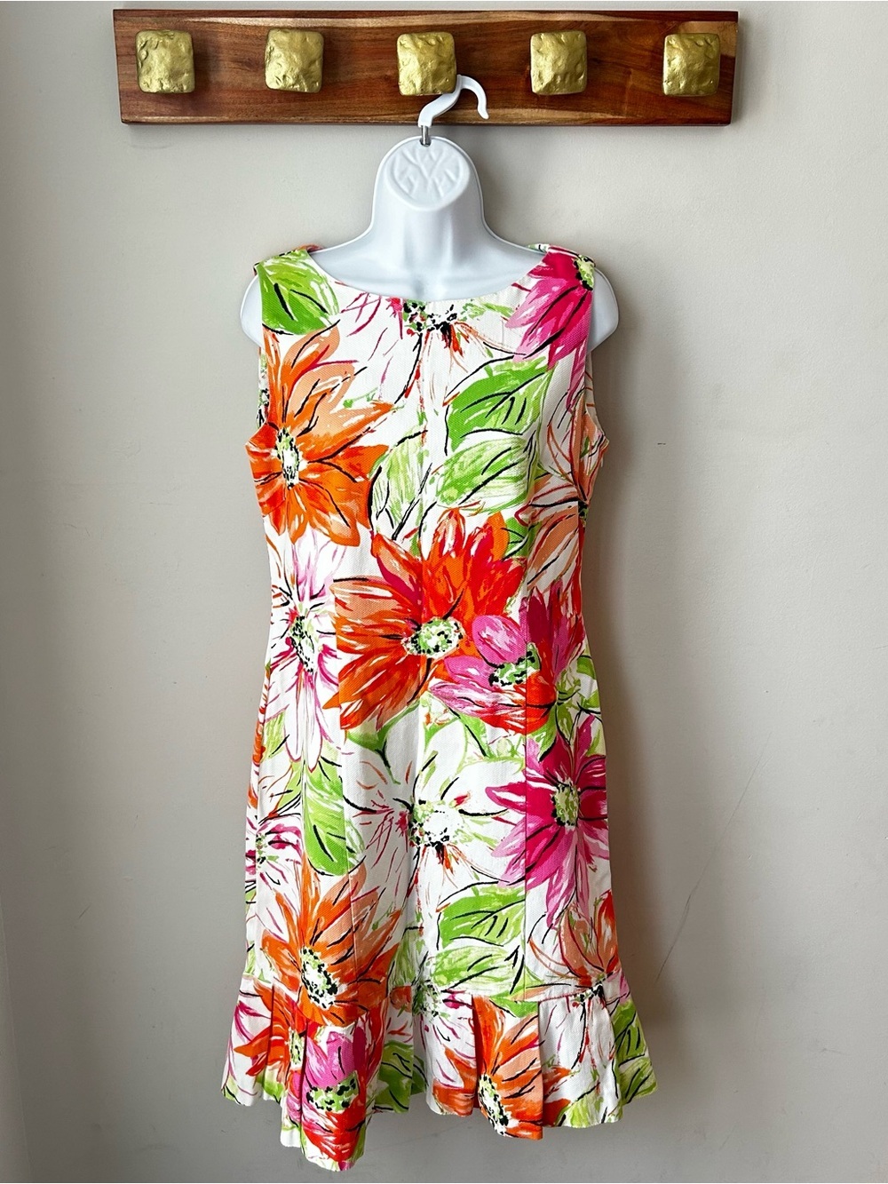 Art Print A-Line Bright Scenic Print Floral Maximalism Summer Dress 10